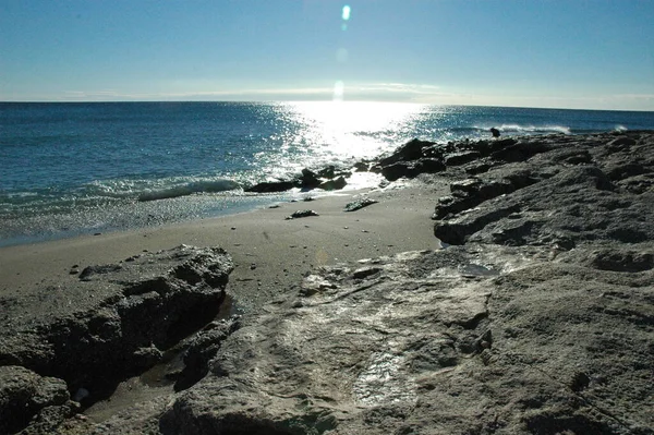 Vagues Dans Eau Mer Méditerranéenne — Photo