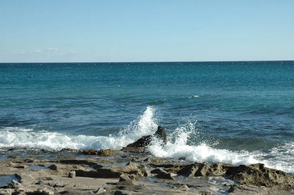 Vlny Středomořské Mořské Vodě — Stock fotografie