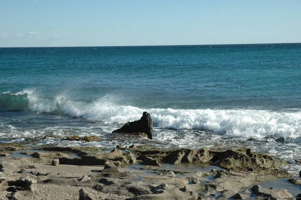 Vlny Středomořské Mořské Vodě — Stock fotografie