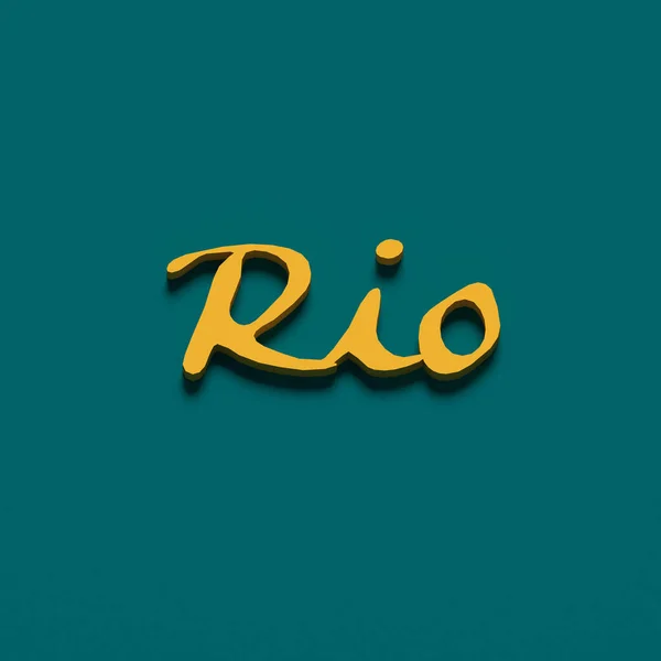 Цветная Фотография Трехмерных Арендуемых Слов Рио Игре — стоковое фото