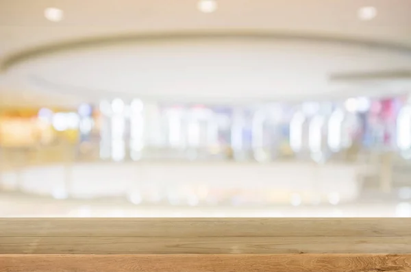 Empty Wooden Table Top Blurred Background Can Used Product Display — Stock fotografie