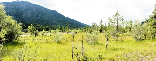 Upper Isar Unspoiled Landscape Isarwinkel — Zdjęcie stockowe