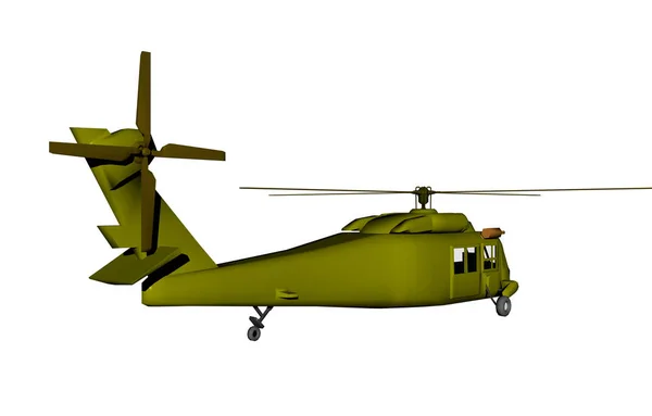 Helikopter Vervoer Door Lucht Vliegtuig — Stockfoto