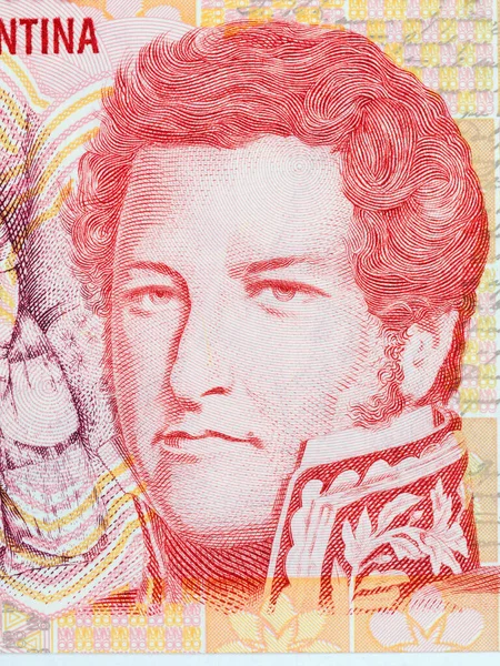 Juan Manuel Rosas Porträt Aus Argentinischem Geld — Stockfoto