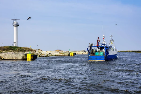 Pesca Barco Pesquero Kolberg Mar Radar Pomeranía Occidental Mar Báltico —  Fotos de Stock