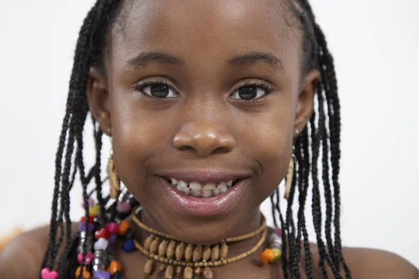 African American girl smiling