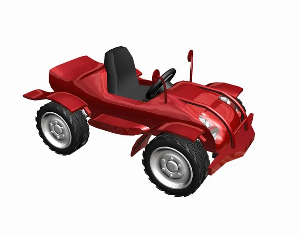 Röd Scooter Isolerad Vit — Stockfoto