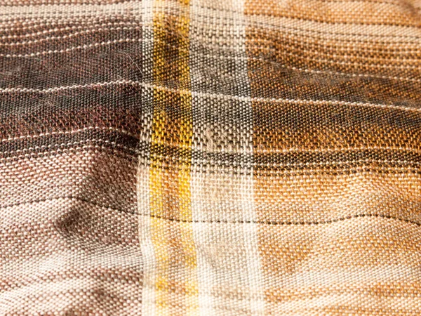 Blisko Bawełna Kolor Koszula Makro Nowoczesny Sprawdzić Tekstura Tkanina Zbliżenie — Zdjęcie stockowe