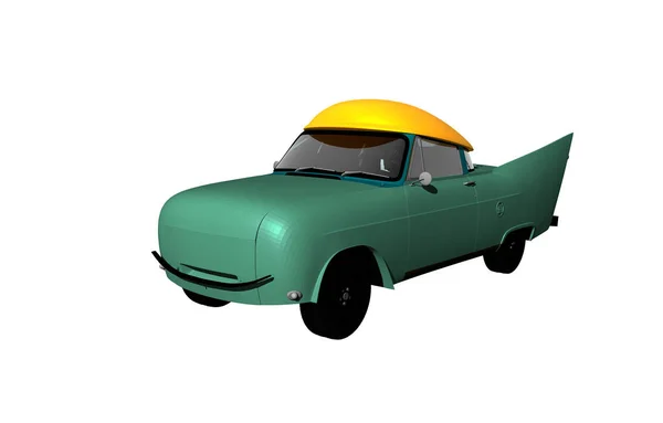 Cartoon Car Illustration White Background — Stock Photo, Image