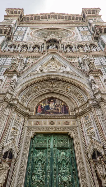 Собор Санта Мария Дель Фьоре Флоренция Собор Дуомо Вход Мраморный — стоковое фото