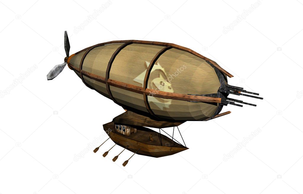 Air ship, flying transport,