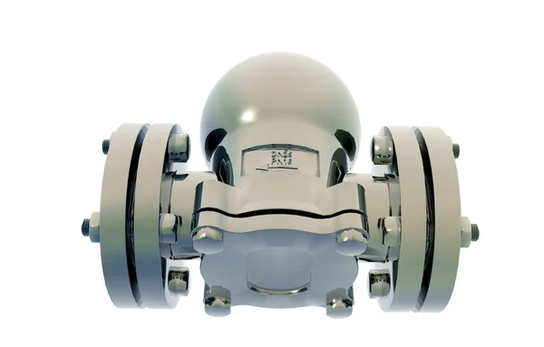 大きなエンジンを搭載したロボットの3Dレンダリング — ストック写真