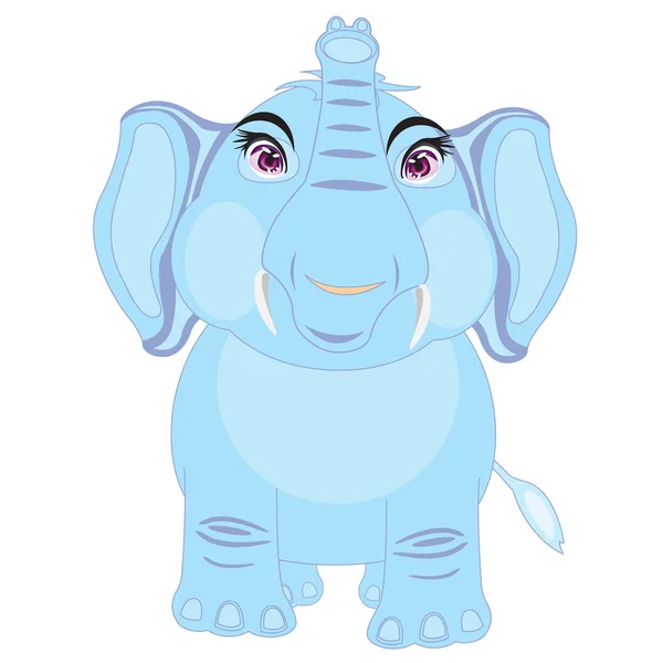 Ilustración Vectorial Del Elefante Sobre Fondo Blanco — Foto de Stock