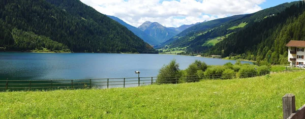 Zoggler Stuwmeer Het Ultental Zuid Tirol Buurt Van Meran Panorama — Stockfoto