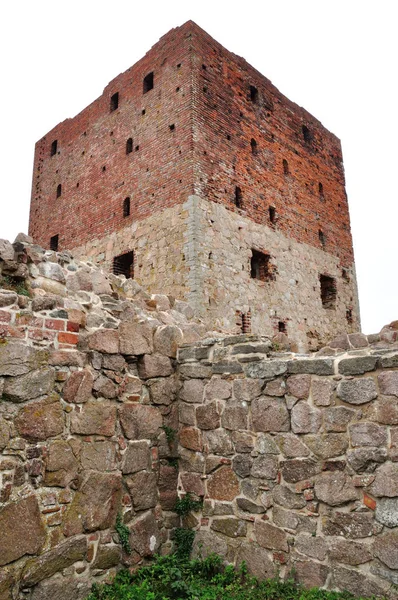Hammershus Uno Los Mayores Conjuntos Ruinas Contiguas Del Castillo Del —  Fotos de Stock