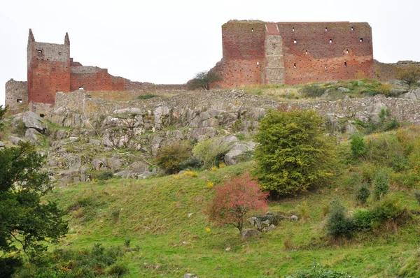 Hammershus Dos Maiores Complexos Ruínas Castelos Contíguos Norte Europa Bornholm — Fotografia de Stock