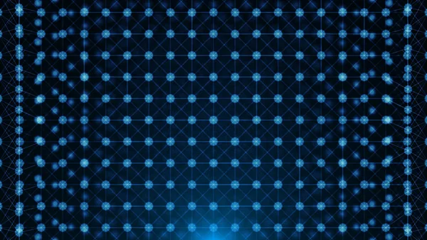 Streszczenie Podłączonych Punktów Jasne Niebieskie Tło Renderowania — Zdjęcie stockowe