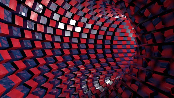 Abstract background with technology tunnel. 3d rendering