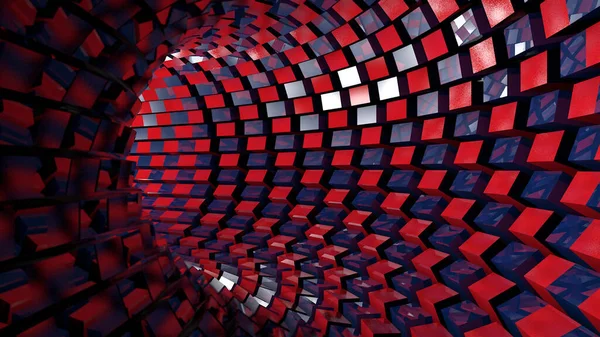 Abstract background with technology tunnel. 3d rendering