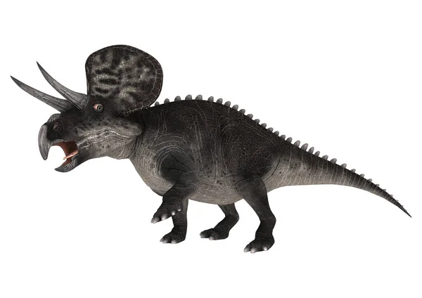 Τρισδιάστατη Απεικόνιση Του Ένας Δεινόσαυρος Zuniceratops Απομονώνονται Λευκό Φόντο — Φωτογραφία Αρχείου