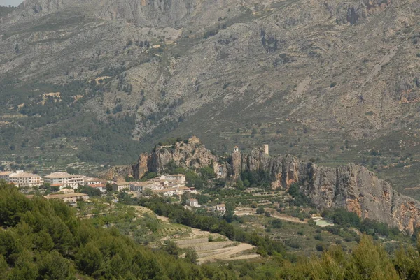 Ruínas Castelo Reservatório Guadalest Costa Branca Espanha — Fotografia de Stock