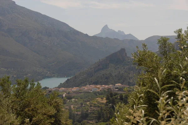 Slottsruiner Och Reservoarer Guadalest Costa Blanca Spanien — Stockfoto