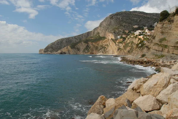 Costa Costa Blanca Con Olas Olas España —  Fotos de Stock