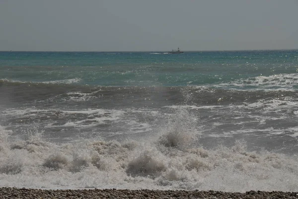 Pobřeží Costa Blanca Vlnami Surfování Španělsko — Stock fotografie