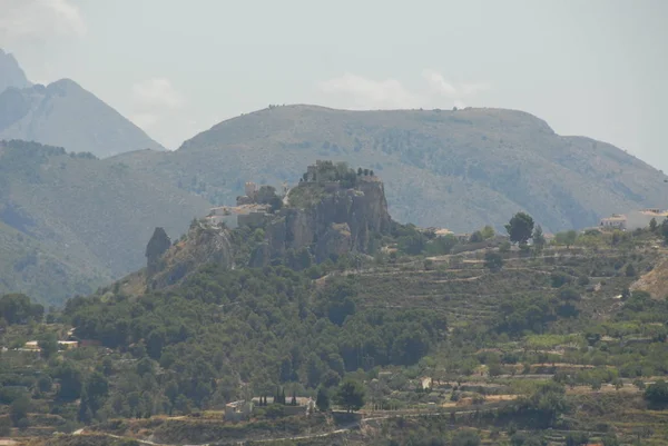 Hrad Zříceniny Rezervoár Guadalest Costa Blanca Španělsko — Stock fotografie