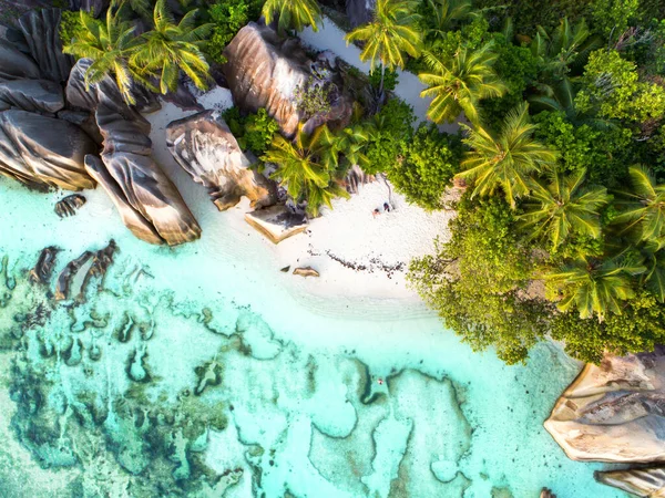 Drone Immagine Anse Source Argent Seychelles — Foto Stock
