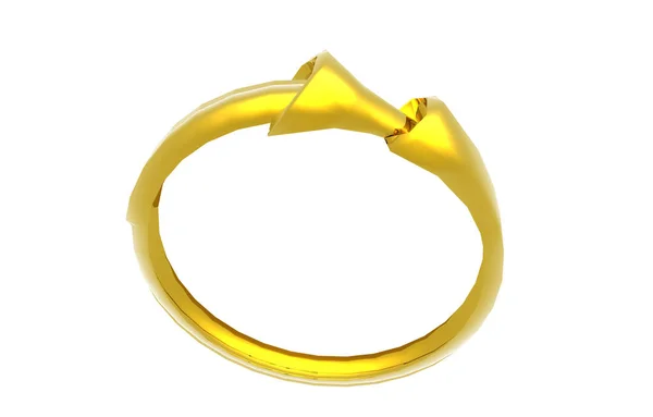 Gyllene Vigselring Smycken — Stockfoto
