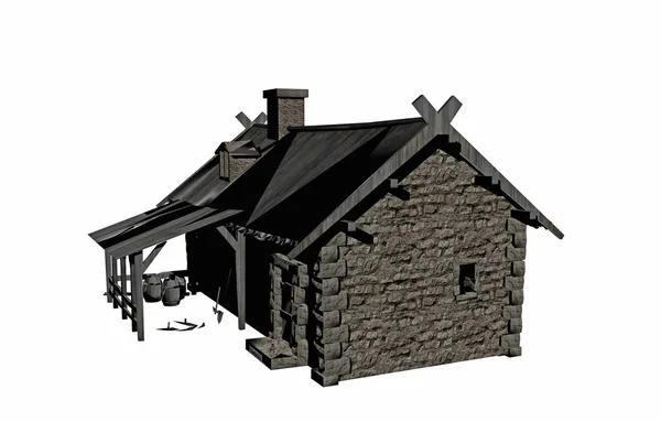 Render House Roof — Stock Photo, Image