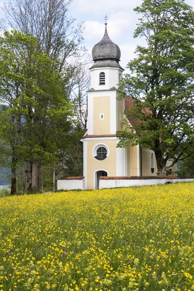 Маргаретська Церква Озері Walchensee Баварія — стокове фото