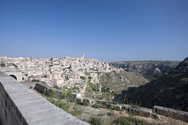 Cave Settlement European Capital Culture Matera Italy — стокове фото