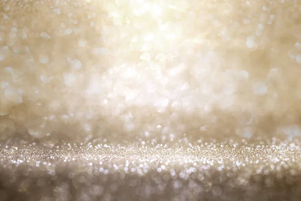 Gold Silver Glitter Background Bokeh Festive Concept — Stock Photo, Image