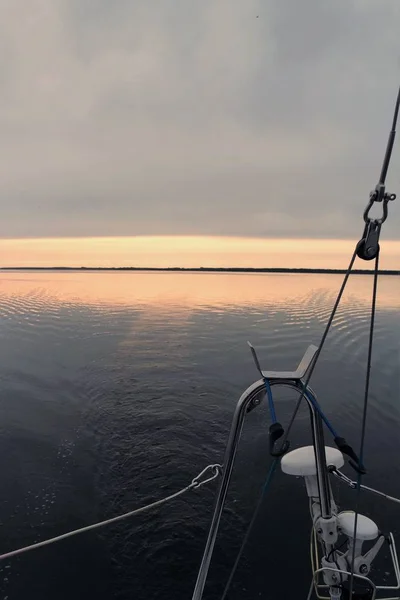 Vista Panorámica Los Detalles Del Barco Vela — Foto de Stock