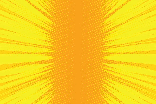 Oranžové Paprsky Pop Art Komické Pozadí Retro Vektorová Ilustrace — Stock fotografie