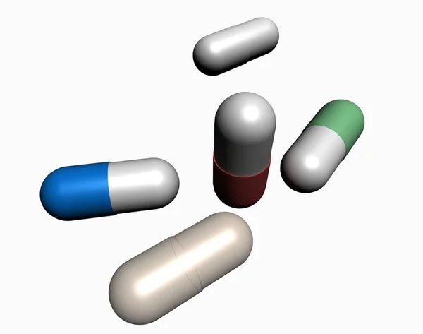 Cuidado Salud Pastillas Tabletas — Foto de Stock