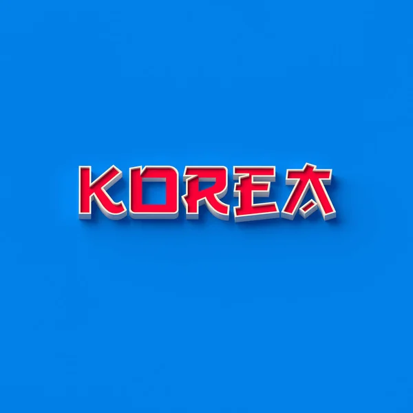 Rendering Words Korea Plain Background — стоковое фото