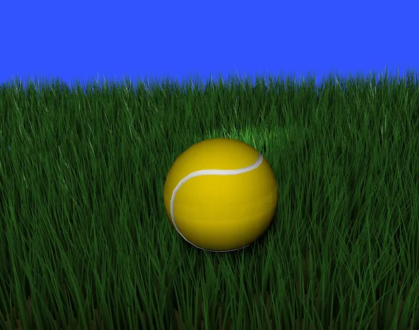 Tennis Ball Lawn — Stock Photo, Image