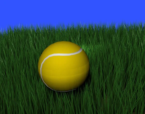 Tennis Ball Lawn — Stock Photo, Image