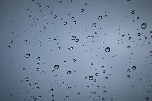 Gouttes Eau Pluie Tombe Sur Une Fenêtre — Photo