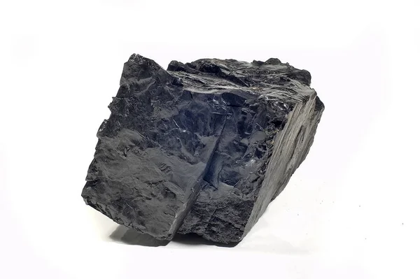 Вугілля Ізольованому Білому Тлі — стокове фото