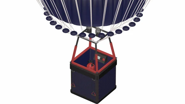 Ballon Air Chaud Avec Panier Passager — Photo