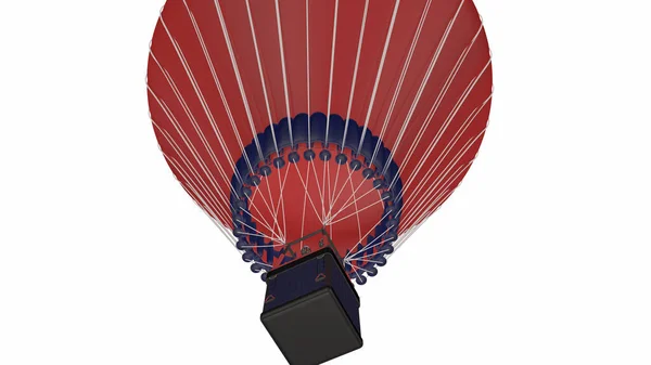 Varmluftsballong Med Passagerarkorg — Stockfoto