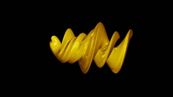 Elemento Tridimensional Espiral Abstrato Cenário Digital Ilustração — Fotografia de Stock