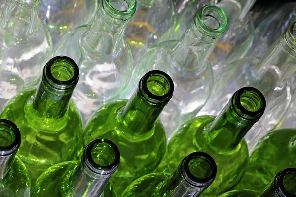 Wine Colored Glass Bottles — Stock Photo, Image