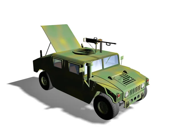 Road Vehicle Military Machine Gun — Stock Photo, Image