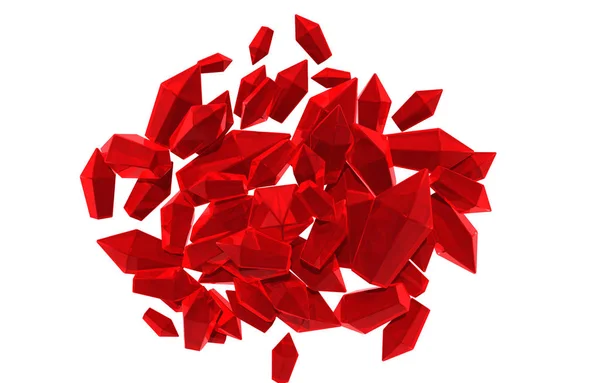 Los Cristales Rojos Brillan Como Tesoro — Foto de Stock