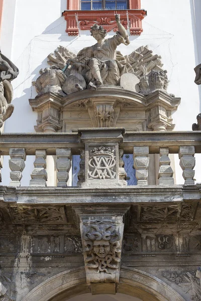 Prag Tjeckien Maj 2017 Troja Palace Detaljer Ingången Det Ett — Stockfoto